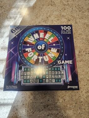 Wheel of Fortune Game - Purple Edition with Multicolor Wheel